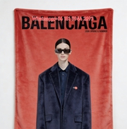 Balenciaga 2020 SS Fashion Print Flannel Throw Blanket BA264